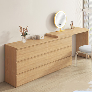 Bedroom Furniture: Siena 6 Drawer Chest, Oak, with Extension Table