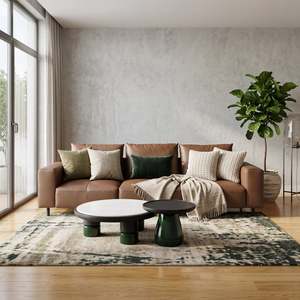 Fano Three Seater Sofa, Brown