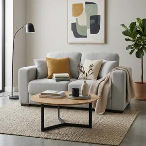 Osani Fabric 2-seater Sofa, Light Grey