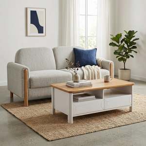 Stoven Two Seater Sofa, Beige
