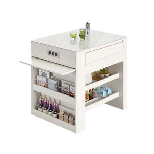 Forli Extendable Kitchen Island, White
