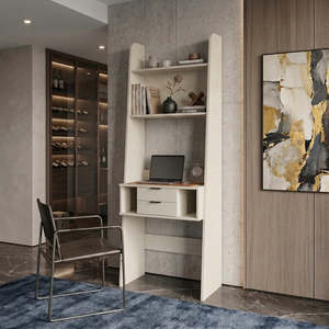 Office Desks: Cortona 2 Drawer Office Desk with Shelf