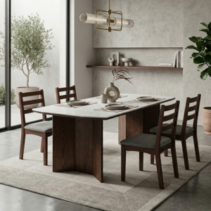 Arezzo Microcrystalline stone-top Dining Table 1.8M