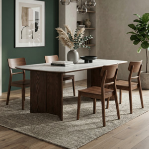 Arezzo Microcrystalline stone-top Dining Table 2M