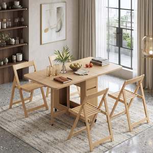 Dining Tables: Lecce Foldable Dining Table,  1.4M, Oak