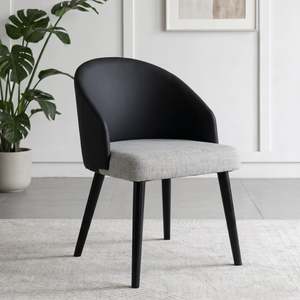 Giba Dining Chair, Black & Grey, Set Of 2