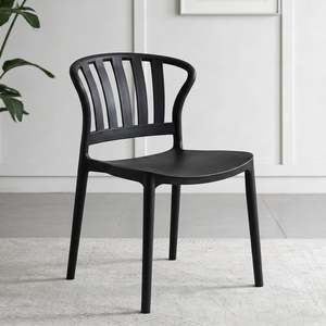 Sacile Stackable Dining Chair, Black, Set of 4