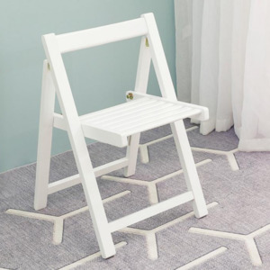 Lecce Foldable Dining Chair, White, Set of 2