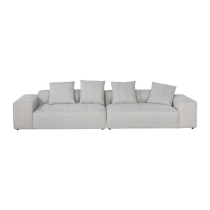 Living Room Furniture: Bonsa 4 Seater Sofa, Light Grey