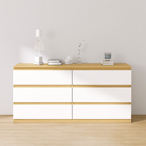 Sotta 6 Drawers Chest, Oak & White