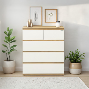 Turin Series: Sotta 2 over 3 Tallboy, Oak & White