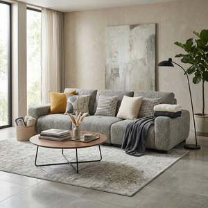 Castel 3 Seater Adjustable Sofa, Restored  Brown