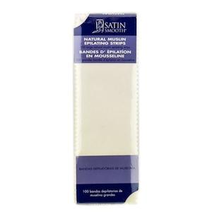 Satin Smooth Large Muslin Epilating Strips 100 pack