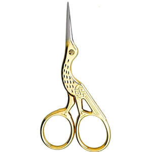 STORK SCISSORS STRAIGHT GOLD