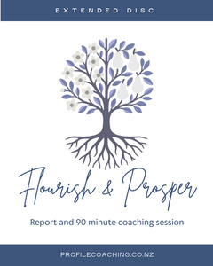 Products: Flourish and Prosper Career Coaching + psychometric report Profile Coaching