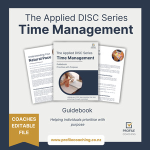 Products: COACH ONLY Time Management (customisable) Profile Coaching