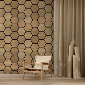 Products: HEX - Acoustic Panelling - White Oak
