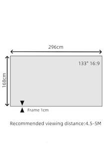 ProView 4K 72"-150"White Crystal Projection Screen, Featuring A Fixed Frame, Sui&hellip;
