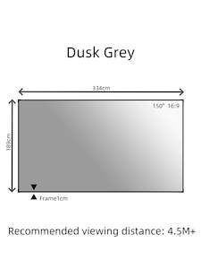 ProView 4K 72”-150” Dusk Grey Projection Screen, Featuring A Fixed Frame, Su&hellip;