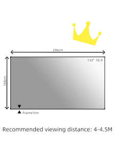Silver Diamond: ProView 8K 72”-200” Silver Diamond Projection Screen, Featuring A Fixed Frame, Perfect For Short-throw And Long-throw Projectors