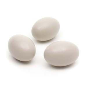 Wooden Loose Parts: WOODEN EGG - LIGHT GREY