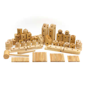 Wood: NATURAL WOOD CONSTRUCTION SET