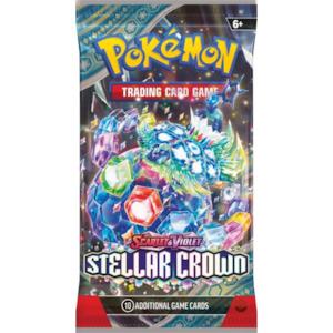 Trading Card Games: POKÉMON TCG Scarlet & Violet 7 Stellar Crown Booster Pack (10 Cards)