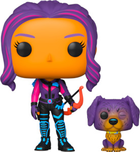 Funko Fair 2022: Hawkeye - Kate Bishop & Lucky Black Light Pop! Vinyl