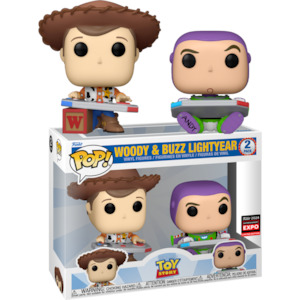 Toy Story - Woody & Buzz Gaming C2E2 2024 Pop! Vinyl 2 Pack