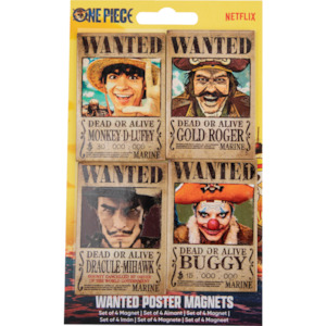 Arriving Soon: One Piece (2023) - Wanted Set of 4 Magnets