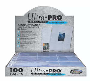 Lucky Last: [Box of 100] Ultra Pro: 9-Pocket Silver Series Page for Standard