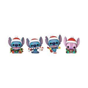 Funko Multi Packs: Lilo & Stitch - Holiday Tree Box Pocket Pop! 4-Pack