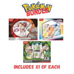 Pokemon New Arrivals: POKÉMON TCG Scarlet & Violet 8.5 Prismatic Evolutions Poster Collection Bundle