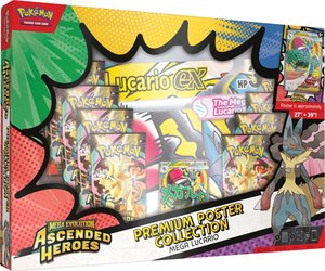 Out Of Stock: Pokémon TCG: Mega Evolution—Ascended Heroes Premium Poster Collection—Mega Lucario or Mega Gardevoir