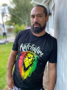 Products: Katchafire Mens USA Script Proud Lion Tee - PromoMerch