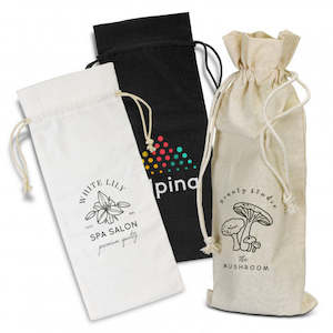 Gift Bags: Cotton Wine Drawstring Bag