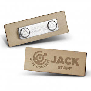Badges: Magnetic Wooden Badge