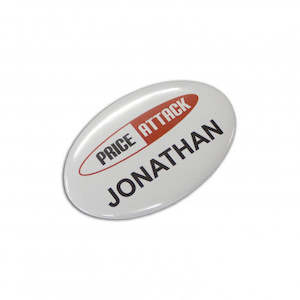 Badges: Button Badge Oval - 65 x 45mm