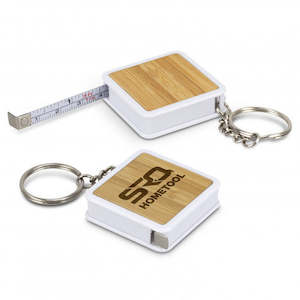 Key Rings: Bamboo Tape Measure Key Ring