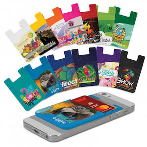 Phone Wallets: Dual Silicone Phone Wallet - Full Colour