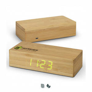 Wireless Chargers: Bamboo Wireless Charging Clock