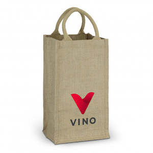 Jute Bags: Jute Four Bottle Wine Carrier