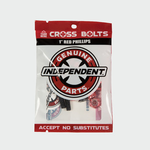 Independent Genuine Parts Cross Bolts Phillips 1" - Black/Red