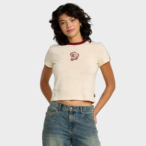 Rvca: RVCA That Balance Baby Tee - Sand