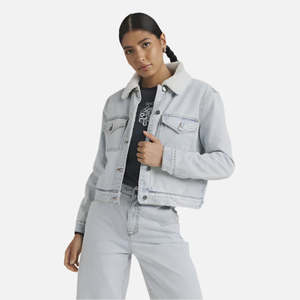 Rvca: RVCA Roy Sherpa Denim Jacket - Ash Blue