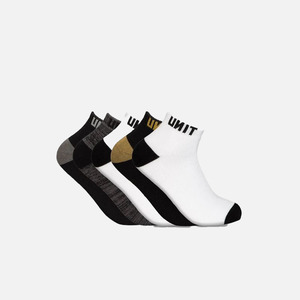 Unit Vital Lo-Lux Bamboo Sock 5pk - Black / White / Grey