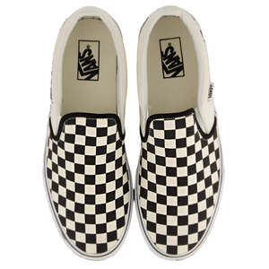 Vans: Vans Asher Slip On - Checkers Black/Natural