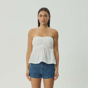 Afends: Afends Kindered Strapless Top - White