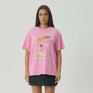 Afends Amalfi Recycled OS Tee - Pink