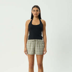 Afends Scout Recycled Check Short - Olive Check